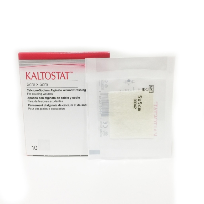 KALTOSTAT Alginate Calcium Sodium Dressing 5 X 5cm Box/10