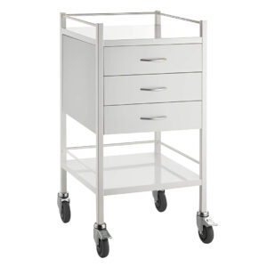 Task Medical Powder Coated Trolley 3 Drawer