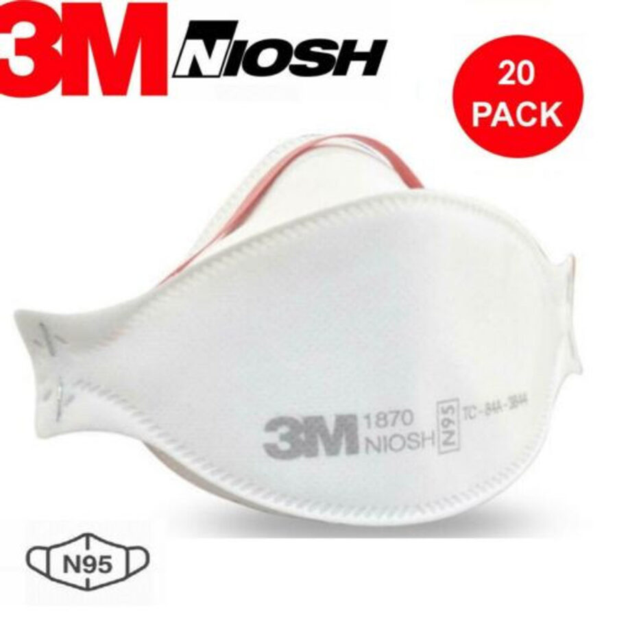 3M Aura 1870+ Surgical Masks - 20 Pack - Image 3