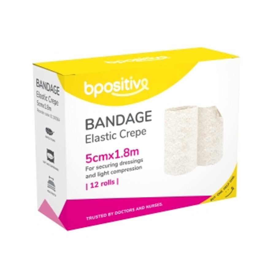 Bpositive Bandage Elastic Crepe 10cm X 1.8m - Image 2
