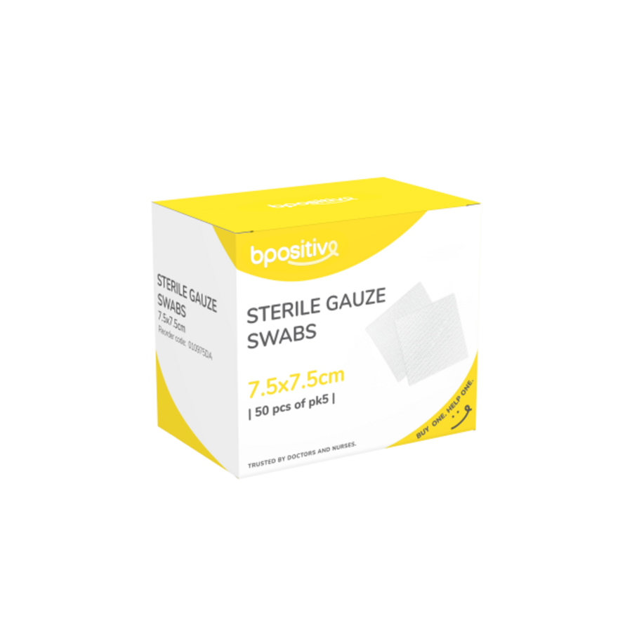 Bpositive Sterile Gauze Swabs 7.5 x 7.5cm