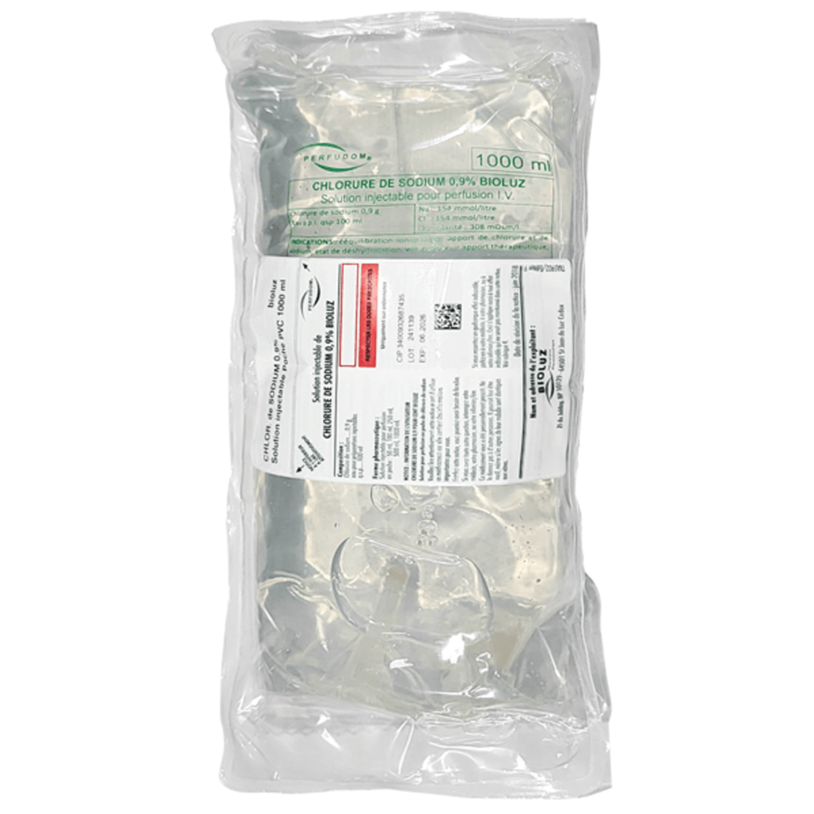 Sodium Chloride 0.9% solution for infusion bag 1000ml