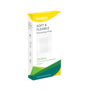 Bpositive Soft And Flexible Fabric Island Dressing 10 X 20cm Box/20