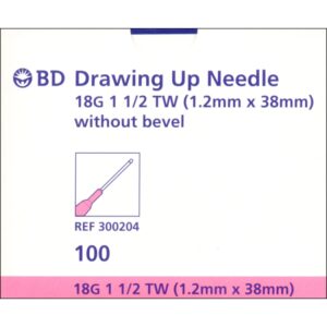 Drawing Up Needles 18G x 38MM - Box of 100