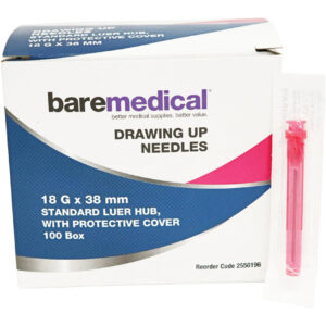 Drawing Up Needles 18G x 38MM - Box of 100