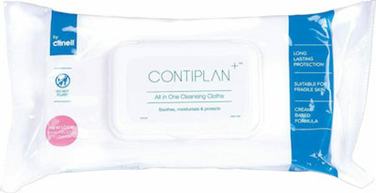 Clinell Contiplan Continence Cleansing Wipes - PKT/25