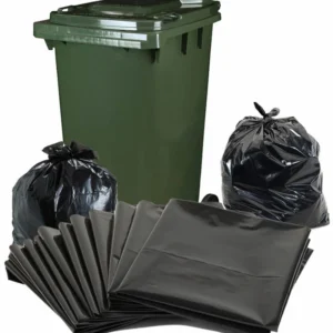 240 Litre Heavy Duty Black Garbage Bags (Box of 100 Bags)