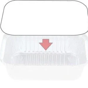 White Board Lids for 7419 Foil Containers