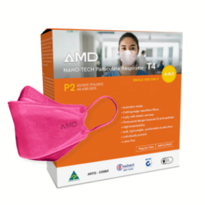 AMD P2 (N95) Certified Medical Respirator 50pcs - Pink Masks