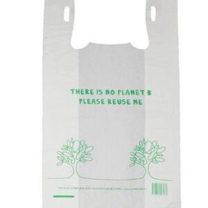 Reusable Recyclable Plastic Shopping Bags Singlet Eco Friendly Grocery Carry Bag