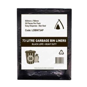 Garbage Bag 73 Litre Heavy Duty Black