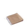 2 Square Greaseproof Lined Paper Bags Brown | 210x200mm