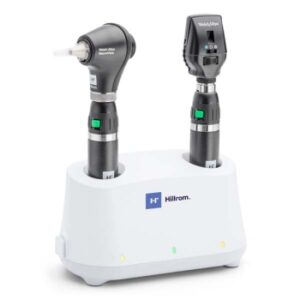 Welch Allyn LED Desk Diagnostic Set – Coaxial Ophthalmoscope, MacroView Otoscope, and Dual Li-Ion USB Handles