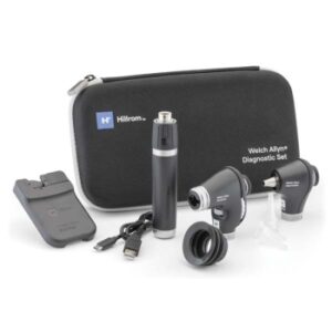 Welch Allyn Portable LED Diagnostic Set – PanOptic Plus Ophthalmoscope, MacroView Plus Otoscope, Li-Ion Plus USB-C Handle, iExaminer & Hard Case