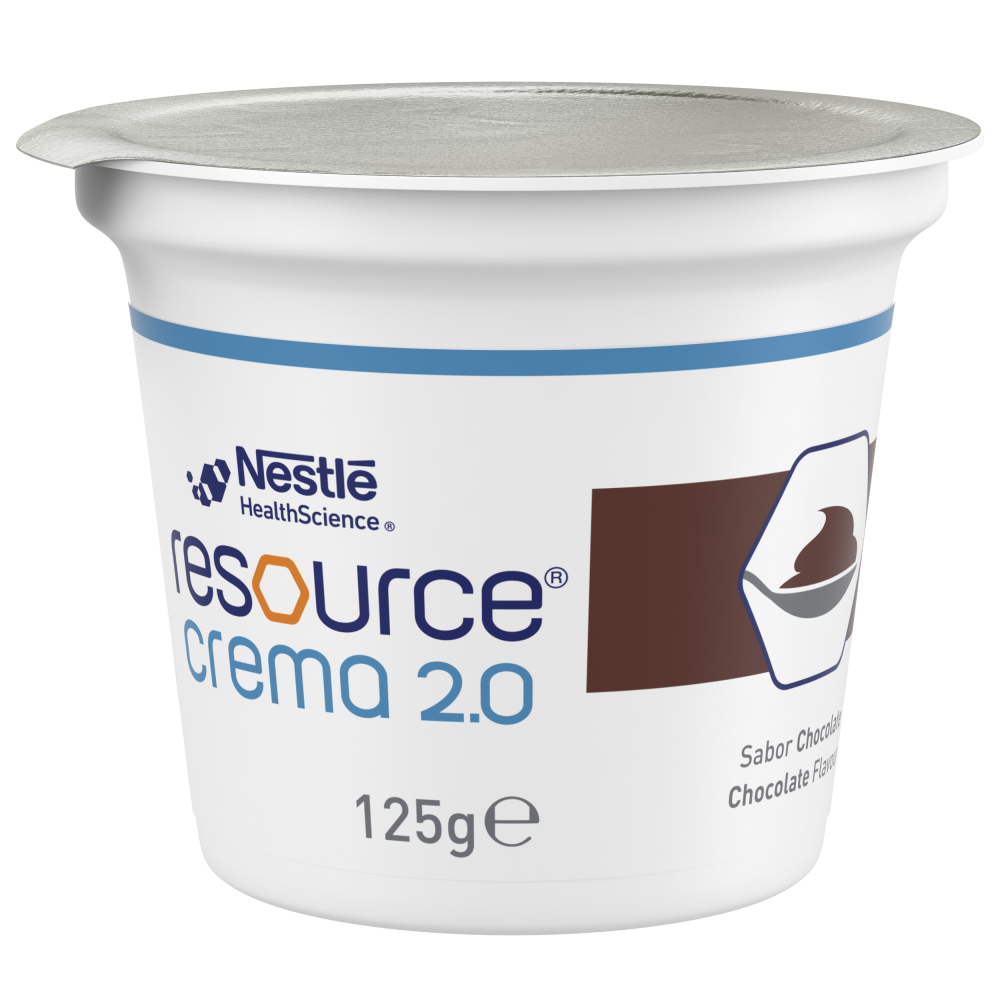 Nestle Resource Crema 2.0 chocolate flavour in 125 g cup format supports high energy intake for patients requiring spoonable nutrition. Frequently used in hospitals and aged care settings, this Nutritional Food Supplement supports dietary compliance. Supplied by Sumac Medical Supplies, it is sourced via Nutritional Supplements Online.