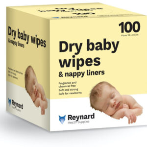 Reynard Dry Baby Wipes 100 pk - 33x29cm