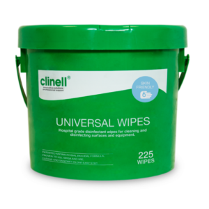 Clinell Universal Sanitising Wipes Bucket (225pcs)