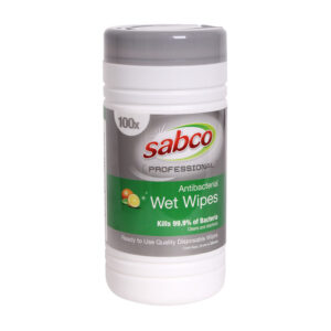 Sabco Surface Sanitising Antibacterial Wet Wipes 100Pk