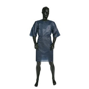 Ultra Health Patient Modesty Gown PP Blue Short Sleeve Unisex - Pack of 50