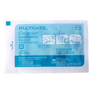 Multigate Claripose Adhesive Island Dressing 6.5cm x 5cm - Box of 100