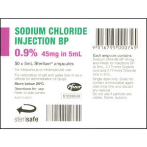 Sodium Chloride 0.9% 5ml For Injection