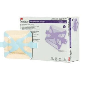 3M Tegaderm Silicone Foam Border 7.5cm x 7.5cm - Box of 10