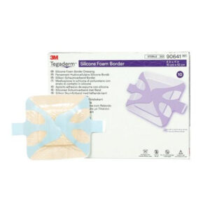 3M Tegaderm Silicone Foam Border 10cm x 10cm - Box of 10