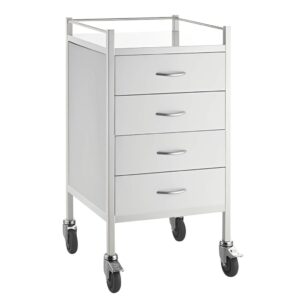 Task Medical Powder Coated Trolley 4 Drawer