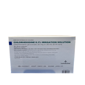 Chlorhexidine 0.1% Aqueous 30ml Ampoules Blue Lumacina