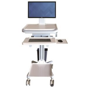 Computer Workstation Trolley With Printer Shelf - Image 2