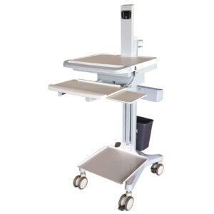 Computer Workstation Trolley With Printer Shelf