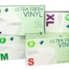 Ultra Fresh Clear Vinyl Disposable Gloves XL (100pcs), CTN/10