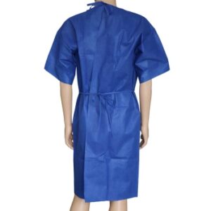 Gowns Patient Disposable Large/x-large Dark Blue Short Sleeve Pacific Medical CTN/100