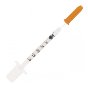 Syringe Insulin 0.3ml With 31g X 5/16" ( 8mm ) Ultra-Fine Needle B Box/100