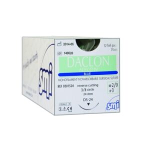 Daclon Nylon 3-0 24mm RC 75cm Blue Box/12