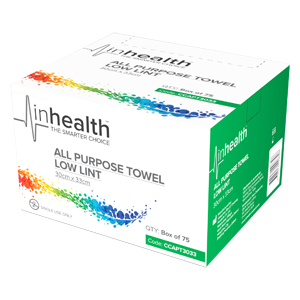 inhealth™ All Purpose Towel Low Lint 30x33cm - Box/75