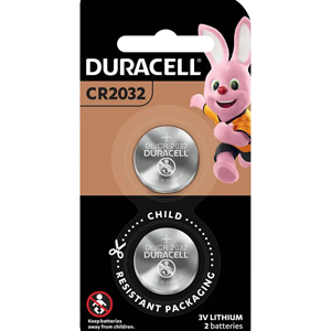 Duracell 3V Lithium CR2032 Battery PKT/2