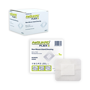 AsGUARD Flex+ Non-Woven Sterile Island Dressing 8x10cm Box/50