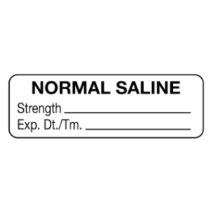 Labels Normal Saline 0.9% Roll/800