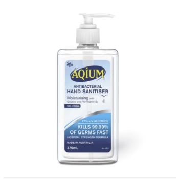 Ego Aqium Antibacterial Hand Sanitiser - 375ml Pump Each
