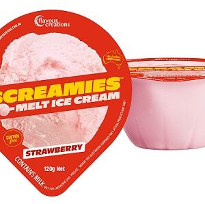 Flavour Creations Screamies No Melt Ice Cream Strawberry 120g Box/36