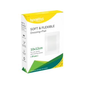 Bpositive Soft And Flexible Fabric Island Dressing 10 X 12cm Box/20