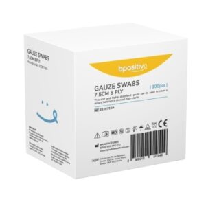 Bpositive Gauze Square 7.5cm 8ply Non-sterile Pkt/100