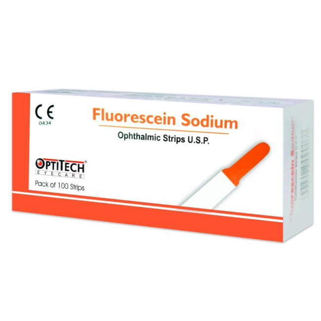 OptiStrip Diagnostic Fluorescein Strips - Box/100