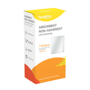 Bpositive Lite Non Adhesive Absorbent Dressing 7.5 x 5cm - Box of 100