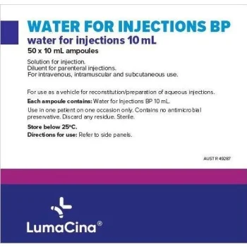 Water For Injection 10ml Box/50
