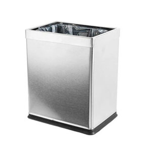 10L Indoor Silver Trash Ca