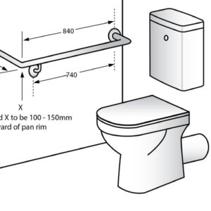 30° Flush Mount Side Wall 840x700mm RH