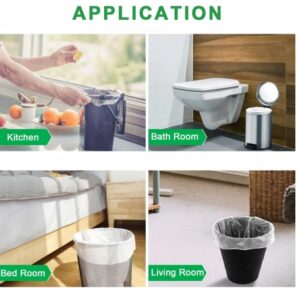 36L Premium White Kitchen Tidy Bin Liners 1000pcs