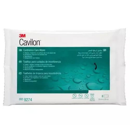 3M Cavilon Continence Care Wipes 20 cm x 30 cm - 8 Pack